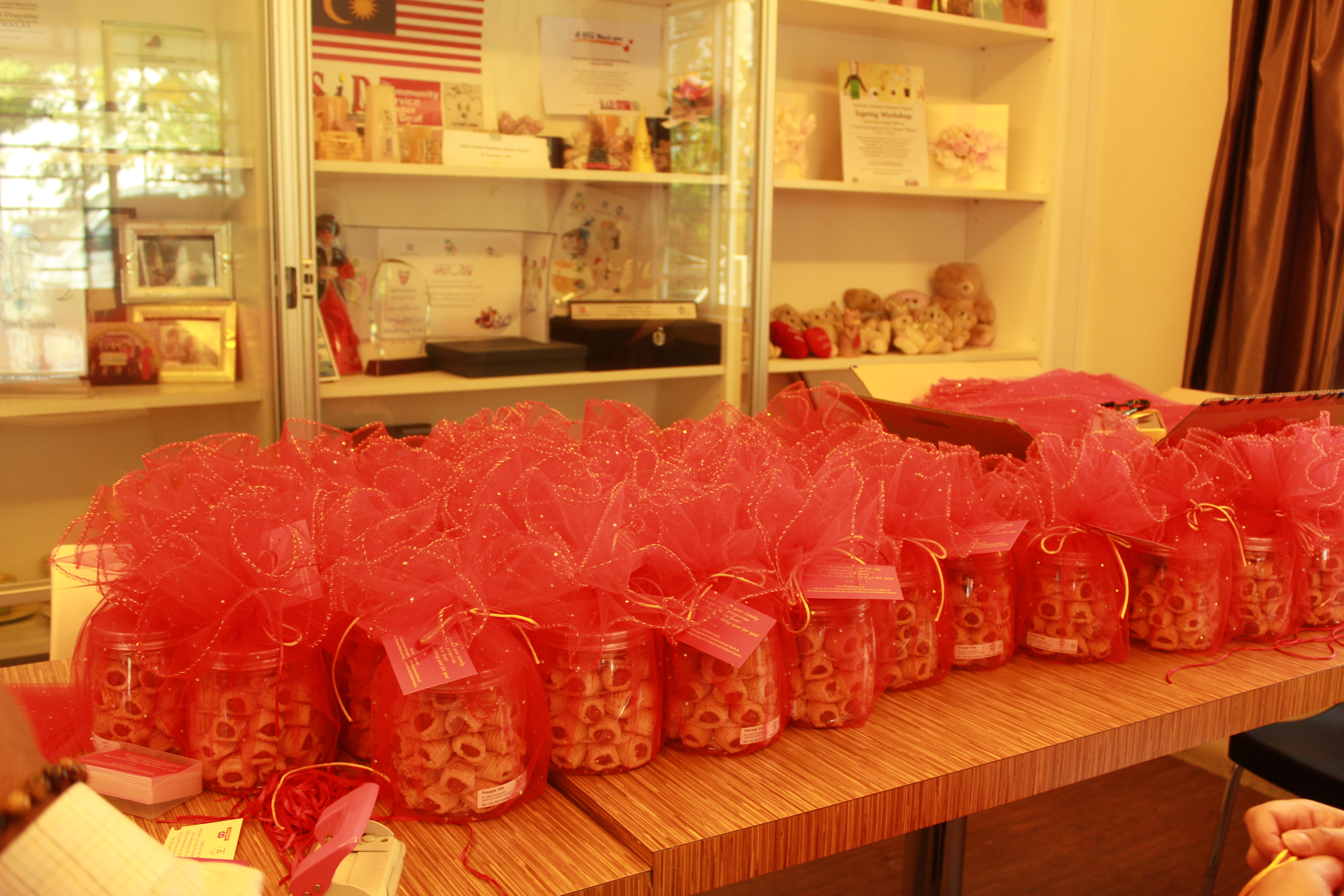 Rojak Daily/Zoe Liew Prettily packed jars of pineapple tarts.